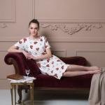 White Heart Print Soft Cotton Short Nighty