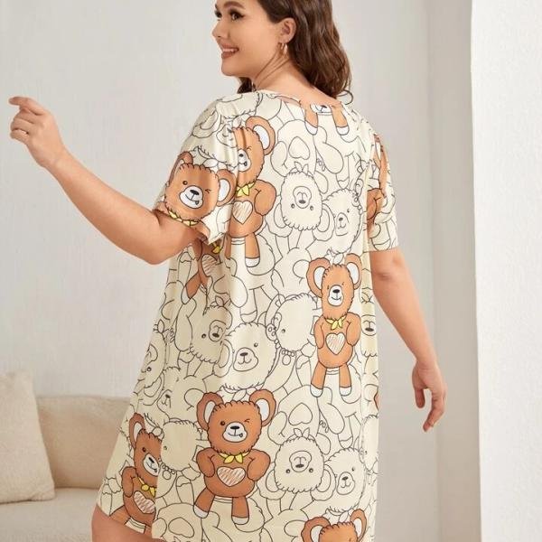 Sweet Teddy Bear Dreams Short Nighty Dress