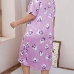 Women’s Lavender Heart Print Short Short Nighty