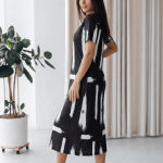 Midnight Brushstroke Cotton Long Nighty