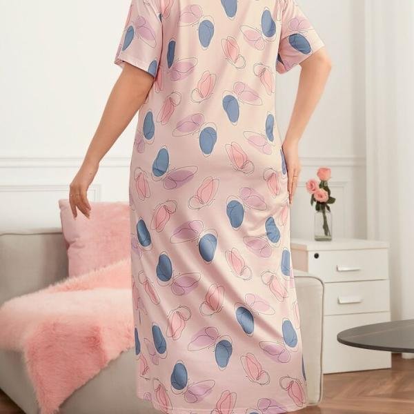 Blush Petal Dream Women Long Nighty