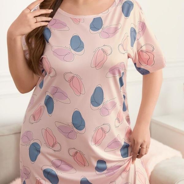 Blush Petal Dream Women Long Nighty