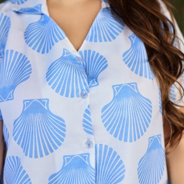 Ocean Breeze Blue Ladies Thermal Pyjamas