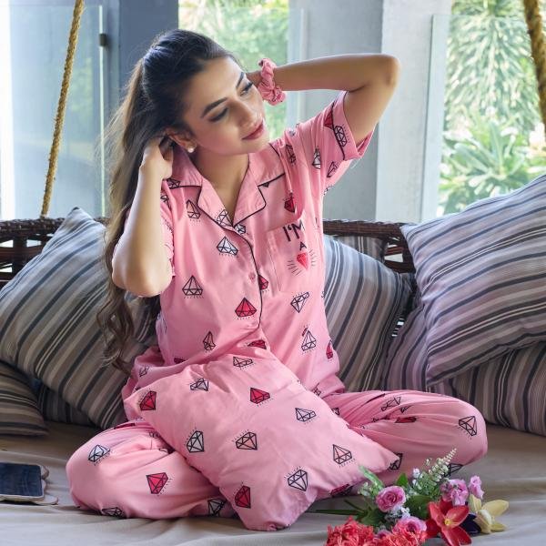 Blush Spark Pink Plus Size Pajama Sets