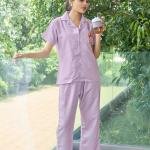 Lavender Mist Striped Woolen Pajama