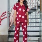 Berry Bliss Polka Dot Linen Pajamas Women