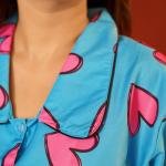 LovePop Aqua Blue Heart Print Beige Pajamas