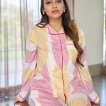 Lazy Club Blush Pink Yellow Pajamas Set