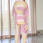 Lazy Club Blush Pink Yellow Pajamas Set