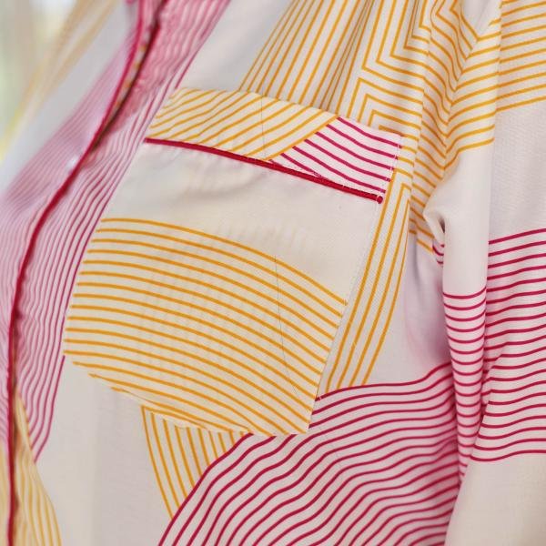 Lazy Club Blush Pink Yellow Pajamas Set