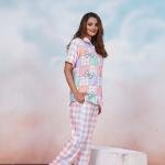 Pastel Patchwork Sherpa Fleece Pajamas