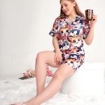 Short Night Suit for Women with Button Down Shirt