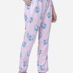 Button-Down Shirt Style Crop Top And Pants Pajama Set