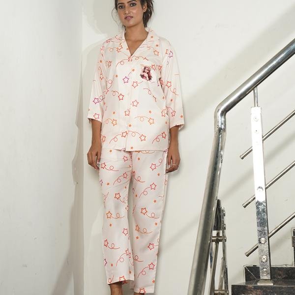 Peach Cream Bunny Pajama