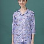 Sweet Dreams Graphic Print Cotton Pyjama Set for Ladies