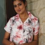 White Floral Short Nightdress for Ladies