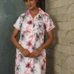 White Floral Short Nightdress for Ladies