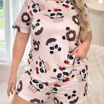 Cute Cartoon Print Shorts Nightwear for Women